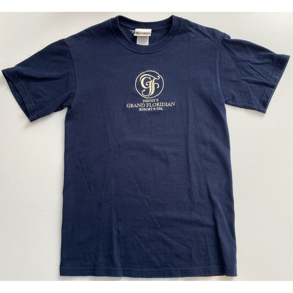 Disney Grand Floridian Hotel T-Shirt Adult Small Blue Good Resort Logo Shirt